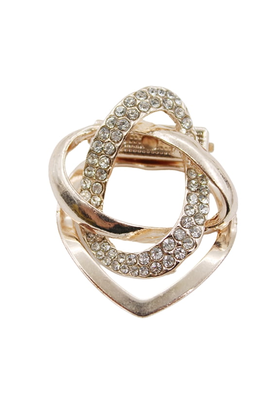 Brooch Gold-plated Sturdy Gold-plated Alloy Women Scarf Holder Ring for Daily Wear