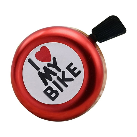 iaksohdu Cute I Love My Bike Printed Bike Bicycle Bell Clear Sound Alarm Warning Ring