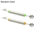 thumbnail image 1 of iaksohdu Dual-Functional Stainless Steel Fruit Melon Carving Spoon Baller Digging Tool, 1 of 8