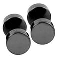 thumbnail image 1 of iaksohdu Men Cool Punk Round Black Stainless Steel Ear Stud Piercing Earrings 3mm - 14mm, 1 of 8