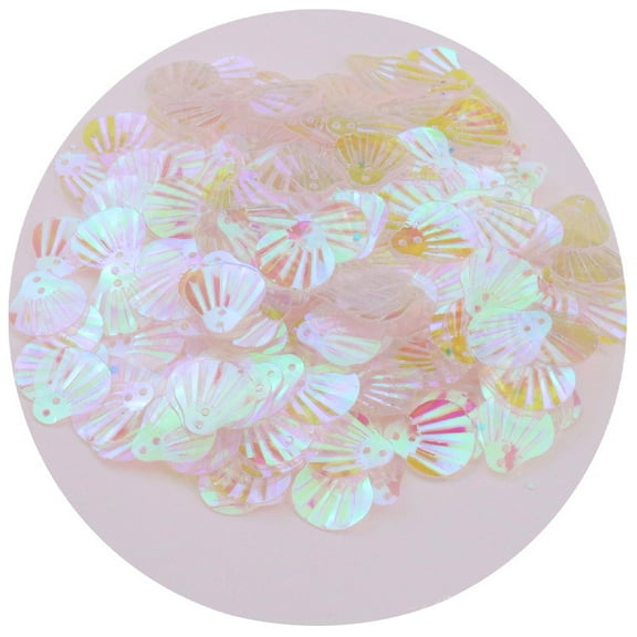 iaksohdu Seashell Sequins Multicolor Decorative Portable Oval Hologram Mermaid Paillette Sequins Daily Use