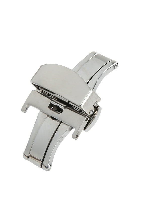 Stainless Steel Flip Lock Butterfly Deployment Clasp Watch Deployant Buckle
