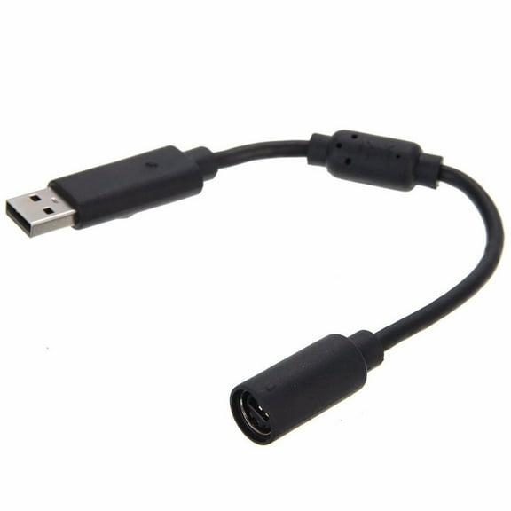 iaksohdu USB Breakaway Extension Cable for Xbox 360 Wired Gamepad Controller, Black