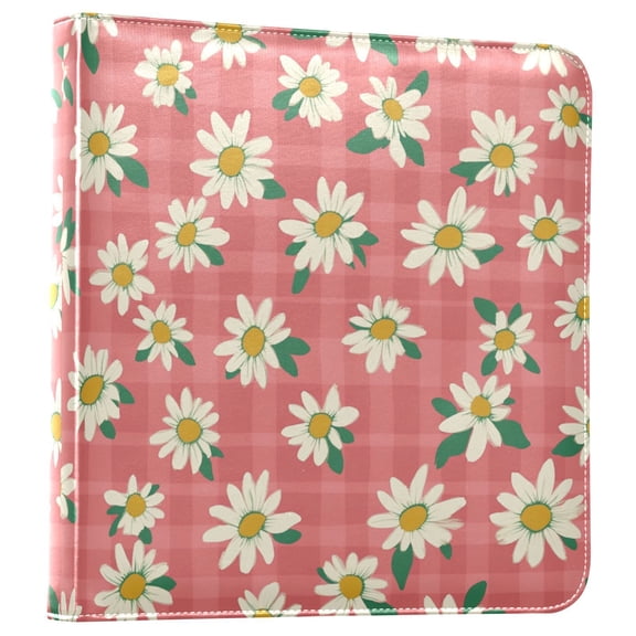 iauyy PU Leather Scrapbook Album | Expandable Binder with 20 Self-Adhesive Pages (11.8x24in)A Retro Red Gingham