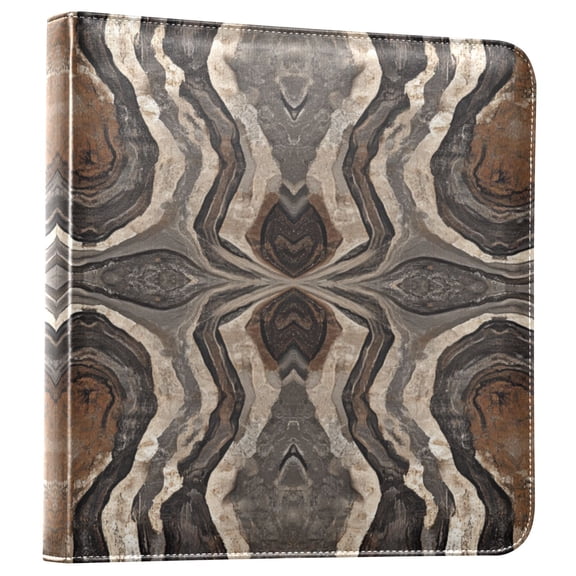 iauyy PU Leather Scrapbook Album | Expandable Binder with 20 Self-Adhesive Pages (11.8x24in)A Stone-like Texture