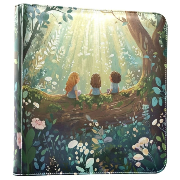 iauyy PU Leather Scrapbook Album | Expandable Binder with 20 Self-Adhesive Pages (11.8x24in)Childrens