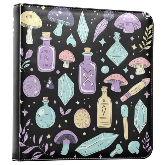iauyy PU Leather Scrapbook Album | Expandable Binder with 20 Self-Adhesive Pages (11.8x24in)Cute Sticker