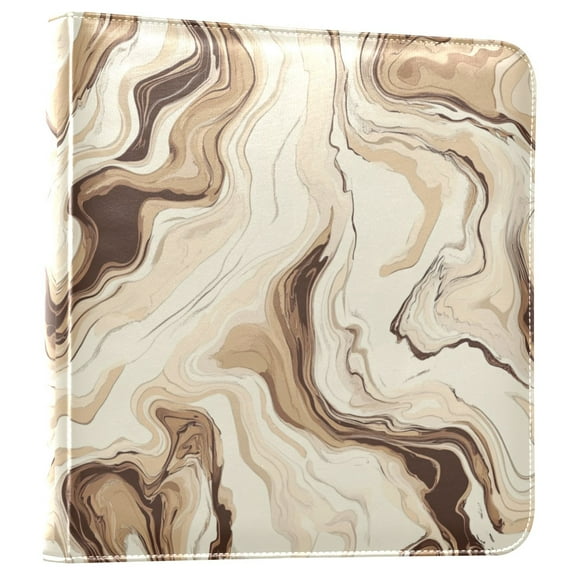 iauyy PU Leather Scrapbook Album | Expandable Binder with 20 Self-Adhesive Pages (11.8x24in)Digital Ink Drawing