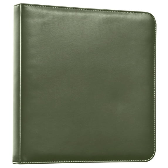 iauyy PU Leather Scrapbook Album | Expandable Binder with 20 Self-Adhesive Pages (11.8x24in),Green