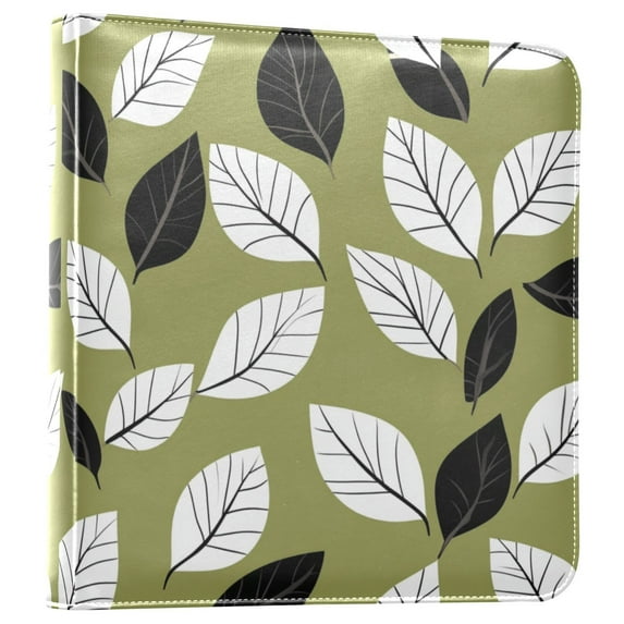 iauyy PU Leather Scrapbook Album | Expandable Binder with 20 Self-Adhesive Pages (11.8x24in),Leaf