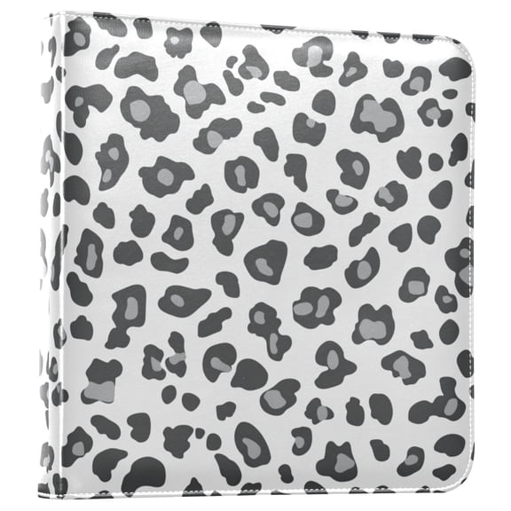 iauyy PU Leather Scrapbook Album | Expandable Binder with 20 Self-Adhesive Pages (11.8x24in)Leopard Print Pattern