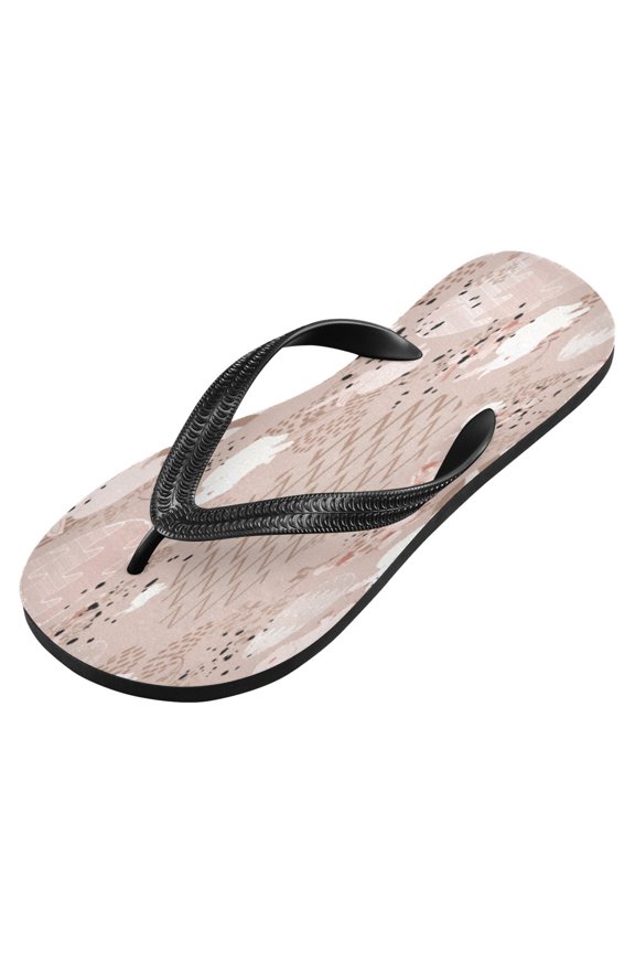 Unisex Printed Flip Flop Sandals - Lightweight Non-Slip Beach Shoes,A Rabbit