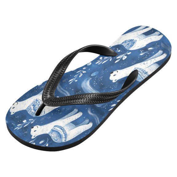 iauyy Unisex Printed Flip Flop Sandals - Lightweight Non-Slip Beach Shoes,Bears