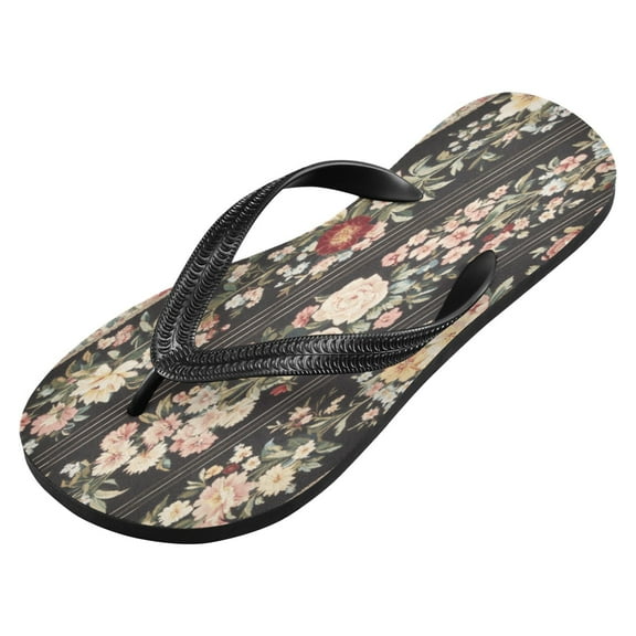 iauyy Unisex Printed Flip Flop Sandals - Lightweight Non-Slip Beach Shoes,Beautiful Floral
