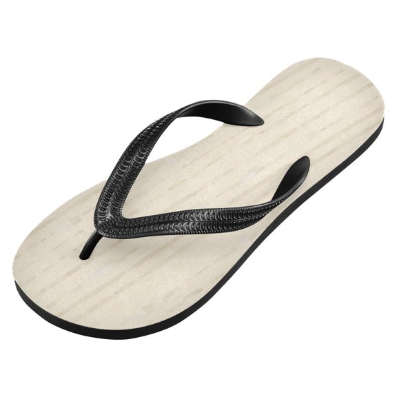 iauyy Unisex Printed Flip Flop Sandals - Lightweight Non-Slip Beach Shoes,Beige