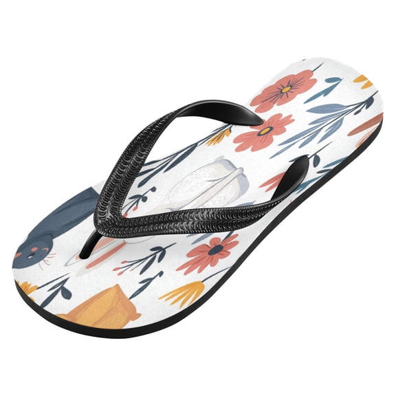 iauyy Unisex Printed Flip Flop Sandals - Lightweight Non-Slip Beach Shoes,Cute Easter Bunnies