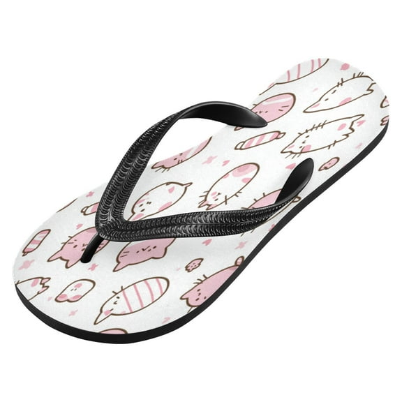 iauyy Unisex Printed Flip Flop Sandals - Lightweight Non-Slip Beach Shoes,Cute Pattern