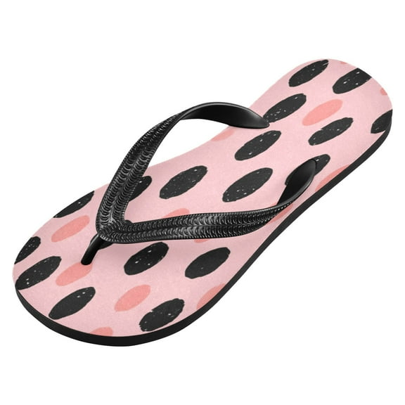 iauyy Unisex Printed Flip Flop Sandals - Lightweight Non-Slip Beach Shoes,Dots