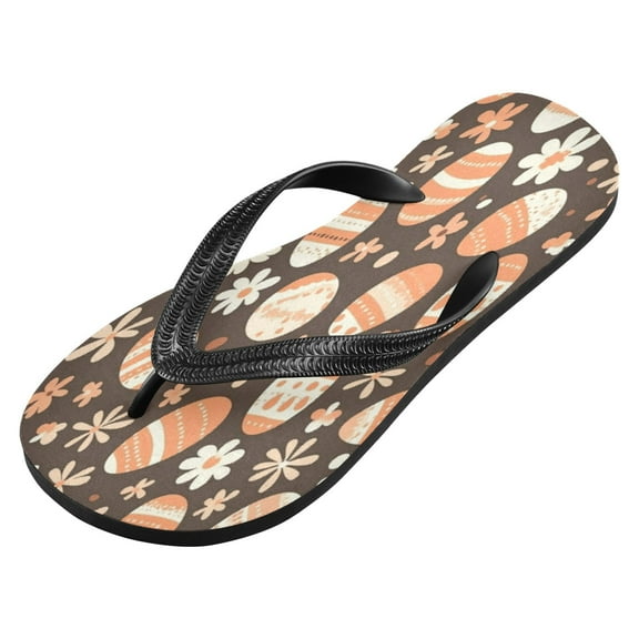 iauyy Unisex Printed Flip Flop Sandals - Lightweight Non-Slip Beach Shoes,Easter Eggs