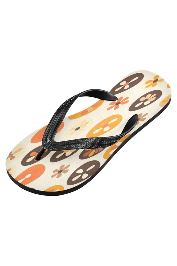 Unisex Printed Flip Flop Sandals - Lightweight Non-Slip Beach Shoes,Eggs