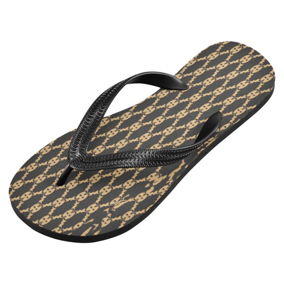iauyy Unisex Printed Flip Flop Sandals - Lightweight Non-Slip Beach Shoes,Pattern