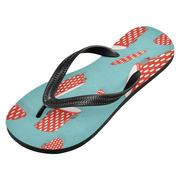 iauyy Unisex Printed Flip Flop Sandals - Lightweight Non-Slip Beach Shoes,Pot