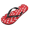 thumbnail image 1 of iauyy Unisex Printed Flip Flop Sandals - Lightweight Non-Slip Beach Shoes,Red and White Polka Dot, 1 of 8