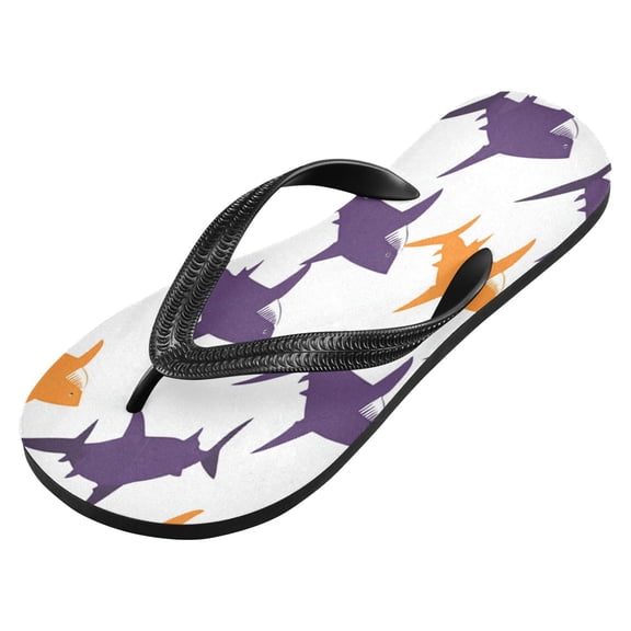iauyy Unisex Printed Flip Flop Sandals - Lightweight Non-Slip Beach Shoes,Shark