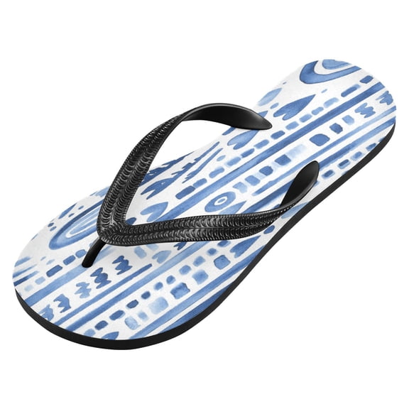 iauyy Unisex Printed Flip Flop Sandals - Lightweight Non-Slip Beach Shoes,Watercolor Seamless Pattern
