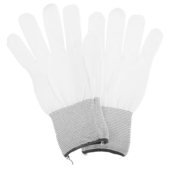 ibasenice 1 Pair White Nylon Car Body Film Gloves with Curved Design for Easy Car Window Tint Installation
