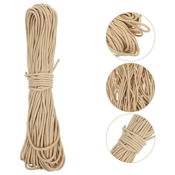 ibasenice Khaki Woven Picture Hanging String Rope for Mirrors and Wall Decor, 1 Roll, Studio Hanging Cord