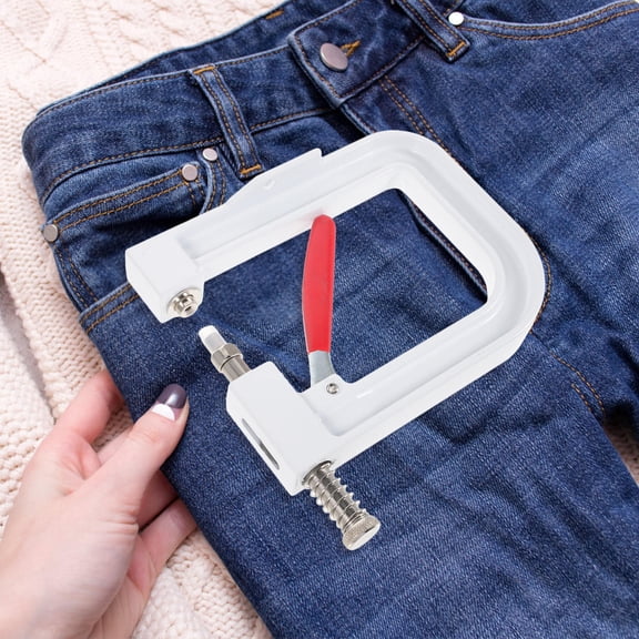 ibasenice 1 Set Beads Rivet Fixing Machine Cast Iron White for Clothing Repair and Jewelry Making