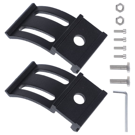 ibasenice Fishing Light Bracket Set, Aluminum Alloy Black Double Groove Design, Mount for Light Bar Accessories