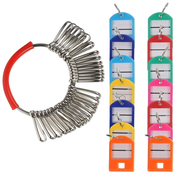 ibasenice Portable Key Organizer Set with Colorful Metal Tags for Easy and Convenient Key Identification and Storage