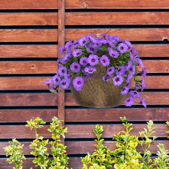 ibasenice 1Set Hanging Wall Planter Plastic Wall Mounted Plant Holder for Indoor Outdoor Garden Decoration