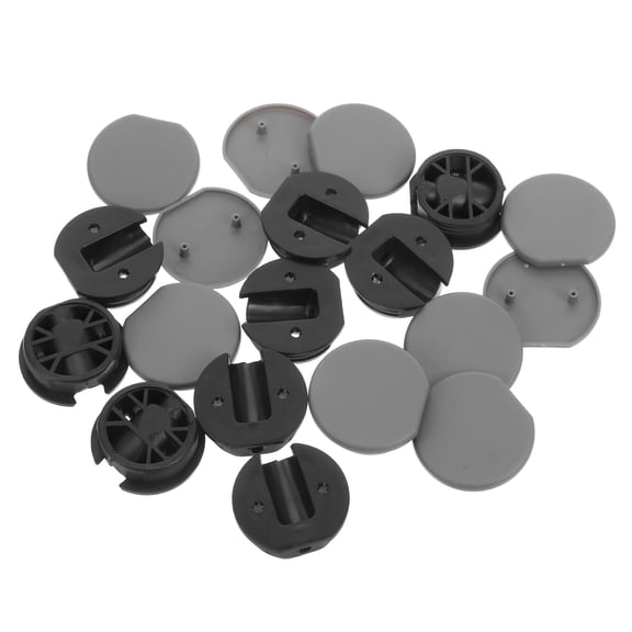 ibasenice 10 Sets Grey PP Round Corner Bracket for Cabinet Shelves Durable Easy Install Stylish Design