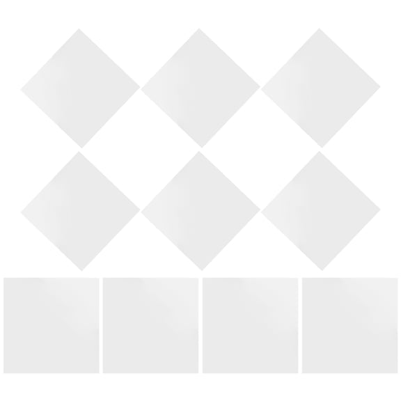 ibasenice 10 Sheets Family Mirror Wall Stickers Silver PVC Self-adhesive for Decorators