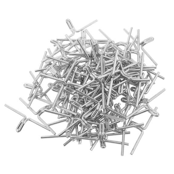 ibasenice 100Pcs Furniture Webbing Clips Metal Clamp for Sofa Chair Recliner Frame Repair Plated Silver