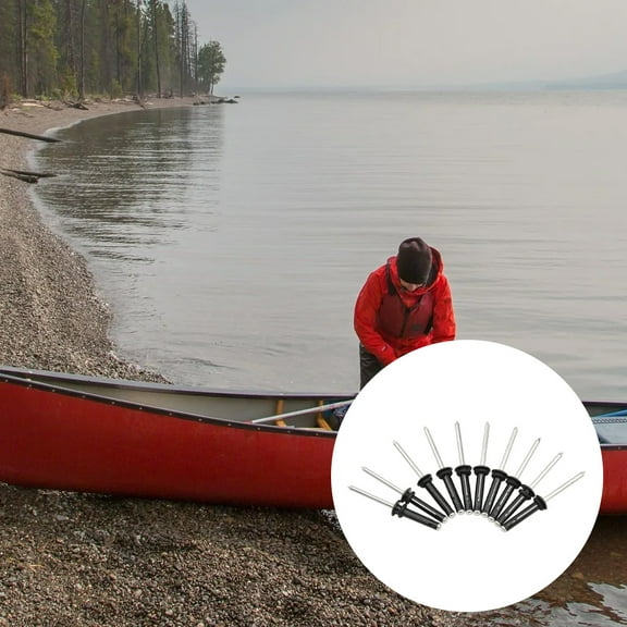 ibasenice 10Pcs Black Exploding Rivets for Kayak Canoe Strong Anti Rust Rivet Set