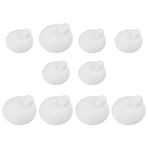 ibasenice 10Pcs Squeeze Bubbles Silicone White for Squeeze Toys Craft Bubble