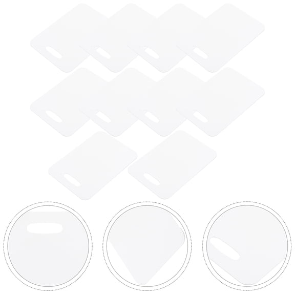 ibasenice 10Pcs Sublimation Blank Luggage Tags White Aluminum for Cruise Ship Bag Identification