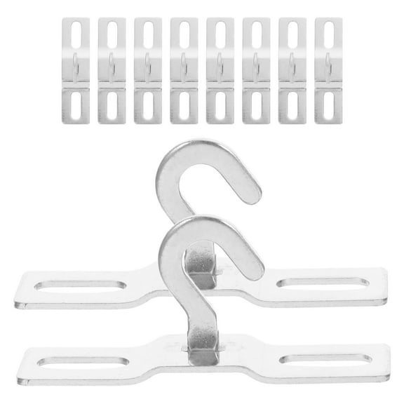 ibasenice White Screw Hooks Ceiling Hooks Galvanized Iron General Users Indoor Use 10pcs