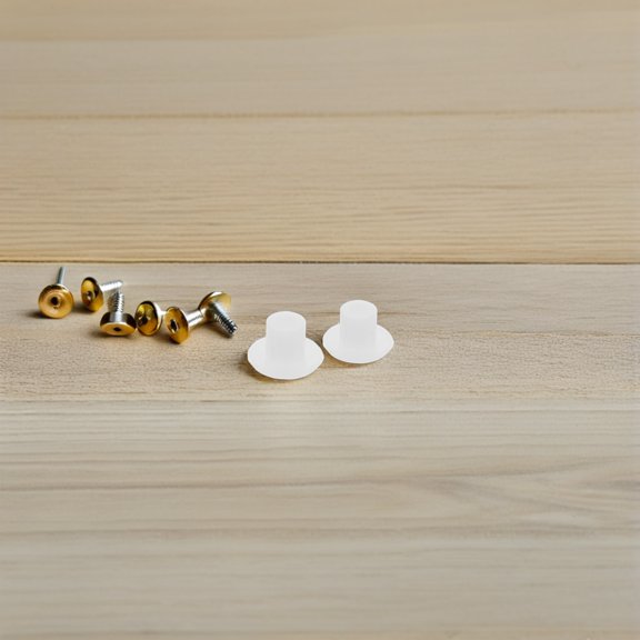 ibasenice 1200Pcs White Plastic Screw Hole Covers for Furniture, Round Screw Caps Plugs for Hole and Concealment