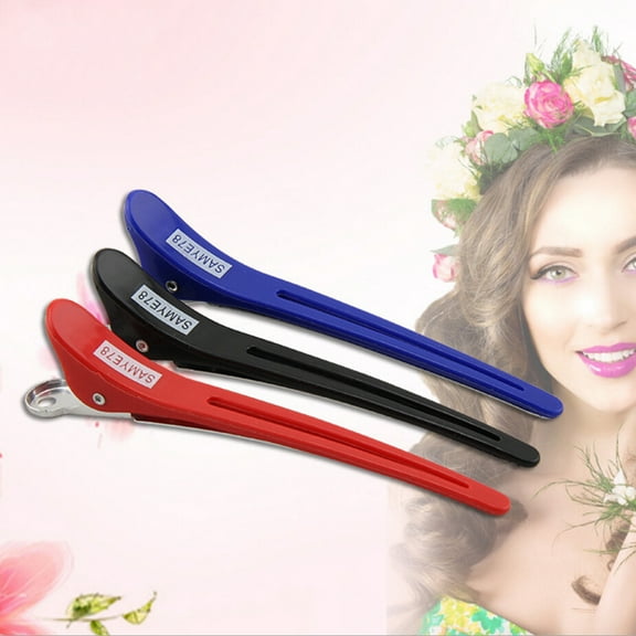 ibasenice 12Pcs Hairdressing Clips with Curved Design and Strong Hold for Hair Salon and Household Use