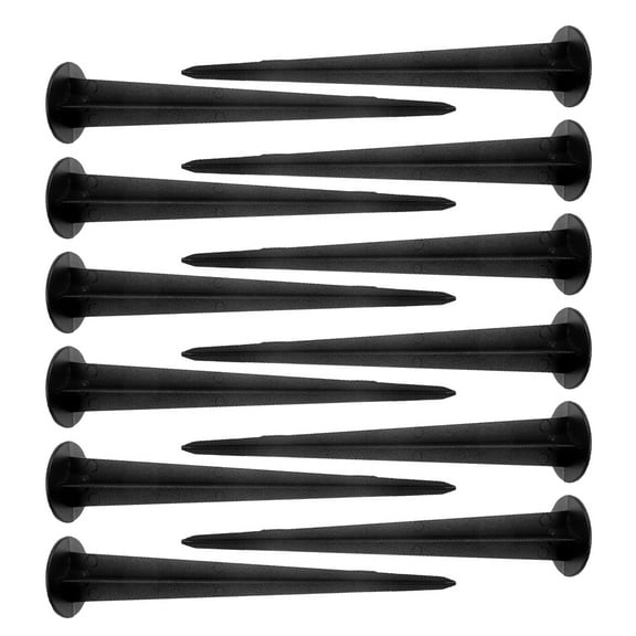ibasenice 12Pcs Metal Stakes for Ground Black Aluminum Strong and Wind Resistant Outdoor Use