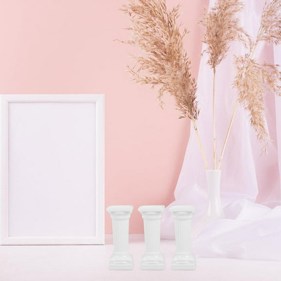 ibasenice 12Pcs Small White Roman Column Decorative Pillars for Weddings and Entry Way Decor