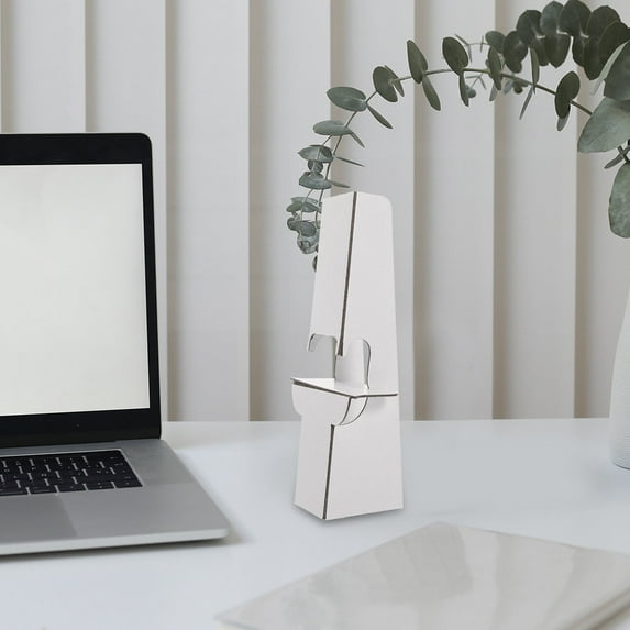ibasenice 12Pcs White Cardboard Easel Stands for Home Use Showing Posters Pictures and Signage