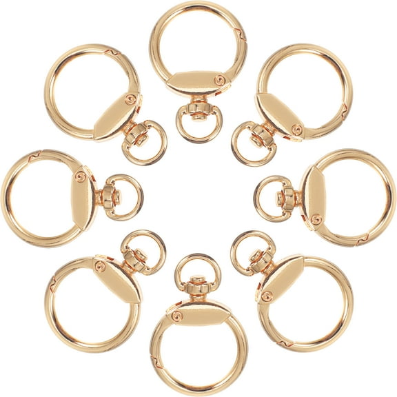 ibasenice 12Pcs Small Gold Key Rings Alloy Metal Round Keychains for Car Keys and Craft Projects