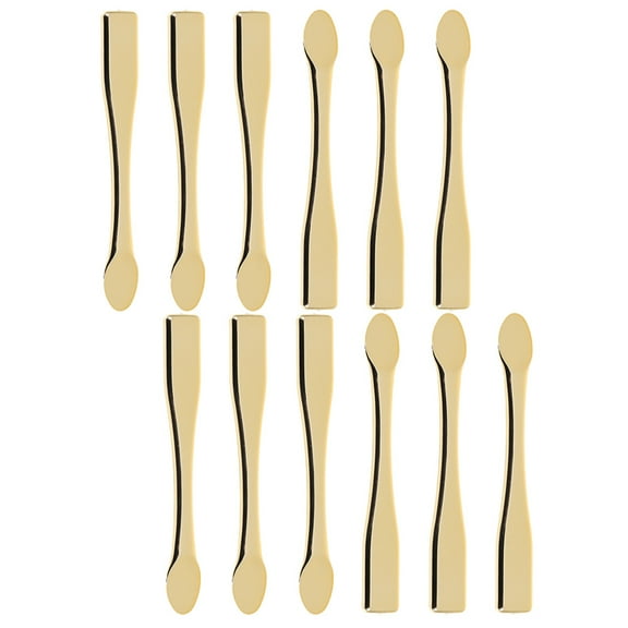 ibasenice 12pcs Cream Applicators Avoid Irritation Compact Design Golden ABS