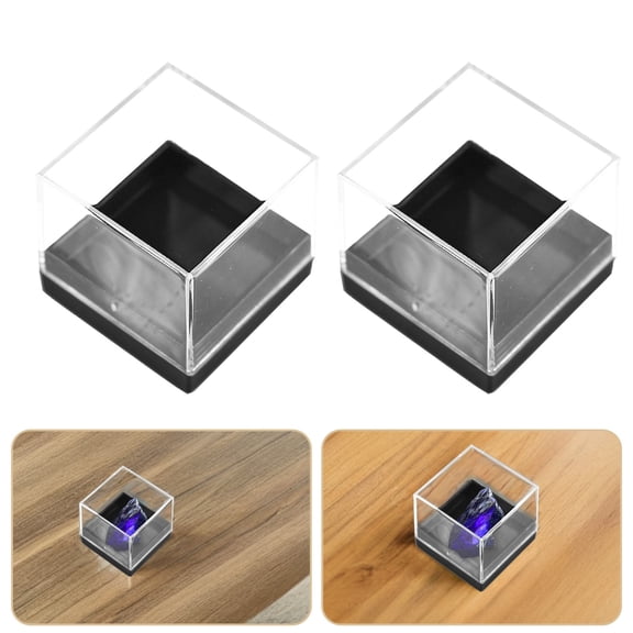 ibasenice 12pcs Acrylic Mineral Box for Everyday Use and Specimen Display